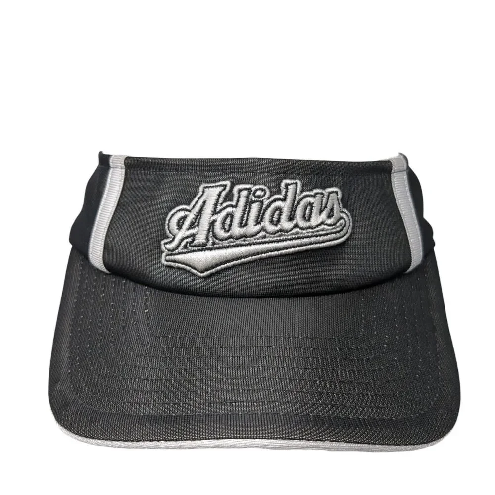 Adidas Strapback Golf Sun Visor Black One Size Adjustable Embroidered Polyester